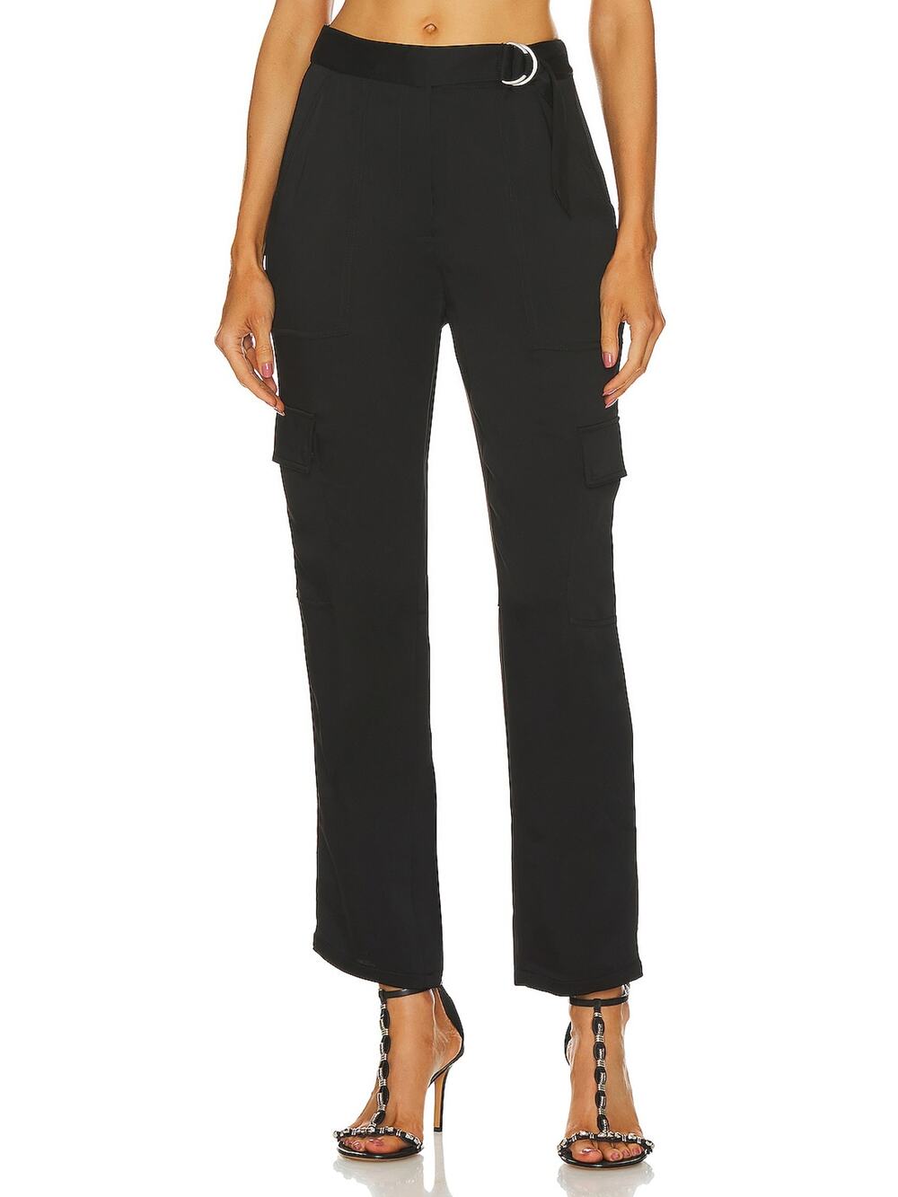 Simkhai Structured Black Carolina Cargo Pants Size 0